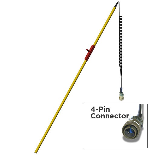 ELECTRODE POLE 6FT 1PC 4-PIN AMP PLUG