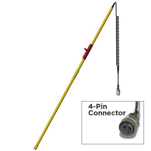 ELECTRODE POLE 6FT 2PC 4-PIN AMP PLUG